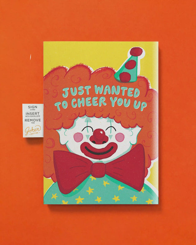 Endless Encouragement Clown Card with Glitter