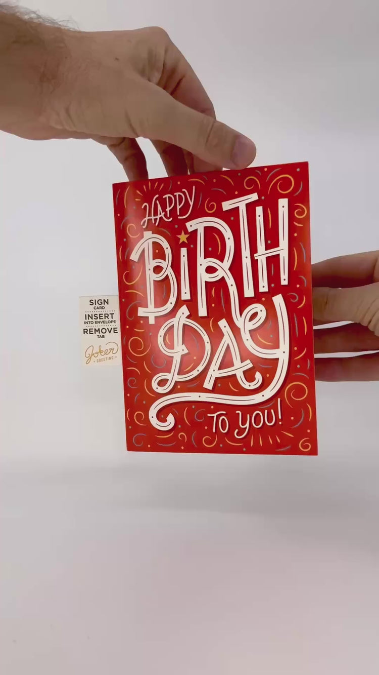 Endless Birthday Card with Glitter