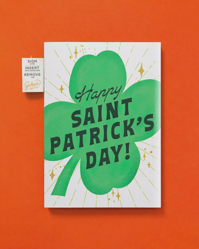 Endless Bagpipes St. Patricks Day Card with Glitter and Stickers