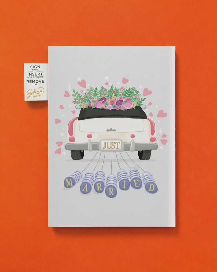 Endless Just Married Card With Glitter
