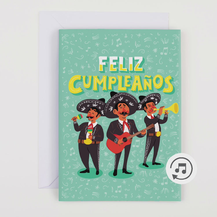 Endless Feliz Cumpleaños Card with Glitter