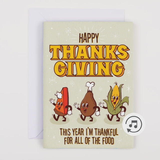 Endless Thanksgiving Card with Glitter