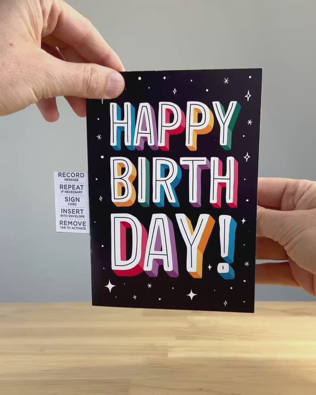 Endless Birthday Recordable Card with Glitter