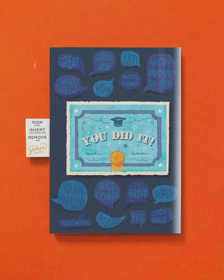 Endless Off-tune Graduation Card with Glitter