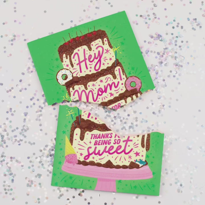 Endless Baby Shark Mother's Day Card with Glitter