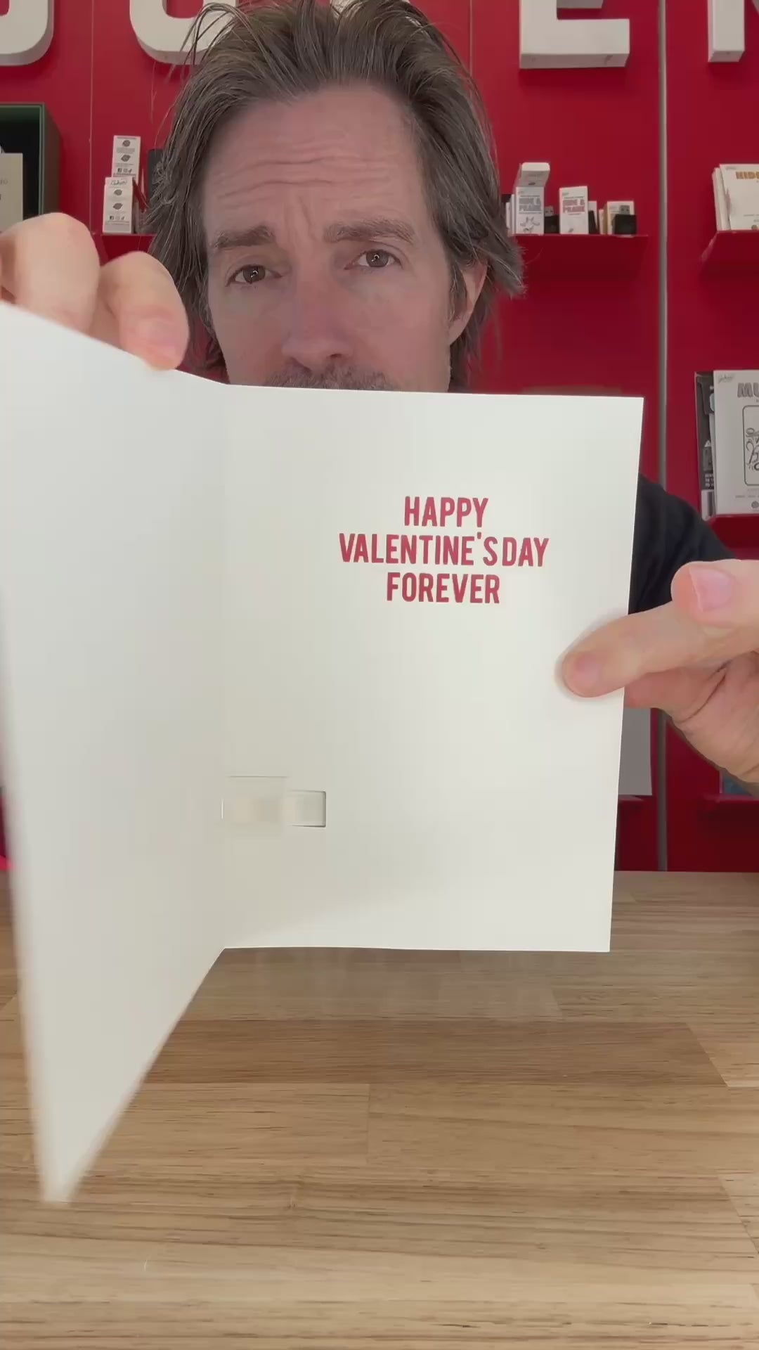 Endless Valentine's Day Rick Roll Card with Glitter Surprise