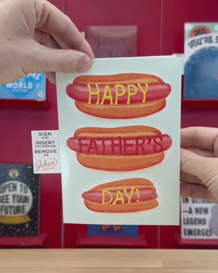 Endless Dad, Dad, Dad, Father's Day Card with glitter