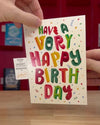 Endless Birthday Farts Card with Glitter