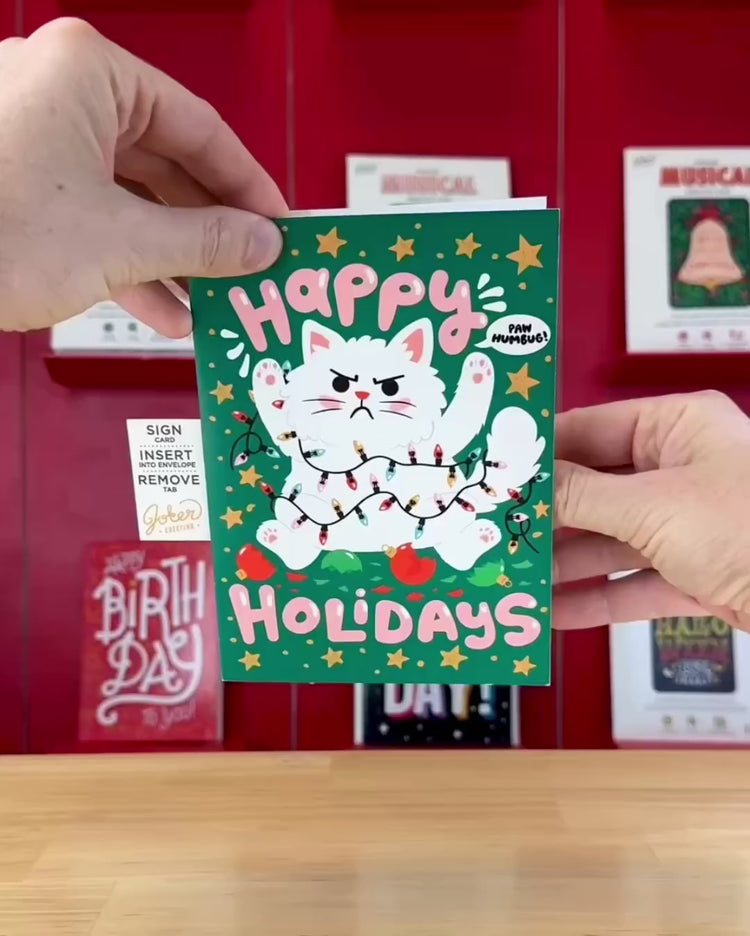 Endless Happy Holidays Card with Glitter