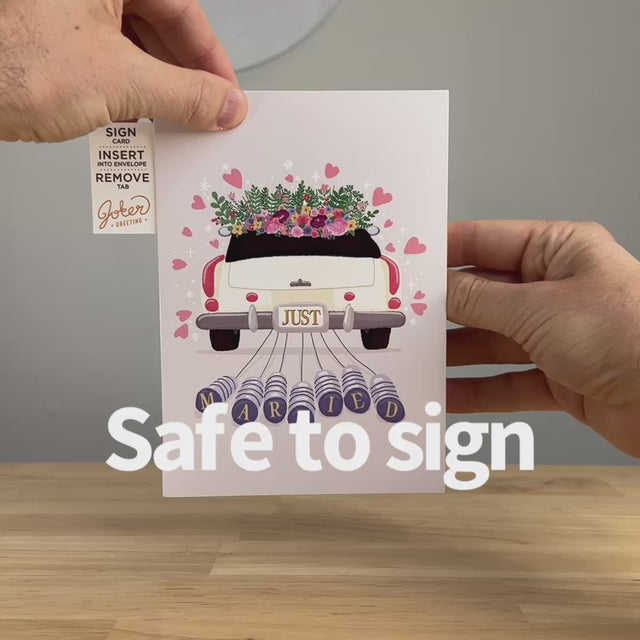 Endless Just Married Card With Glitter