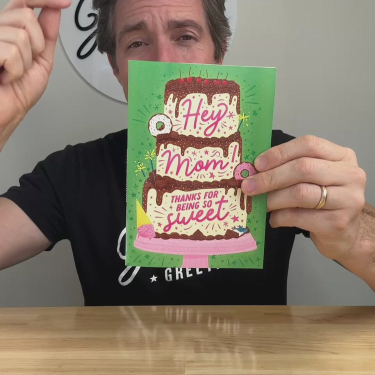 Endless Baby Shark Mother's Day Card with Glitter