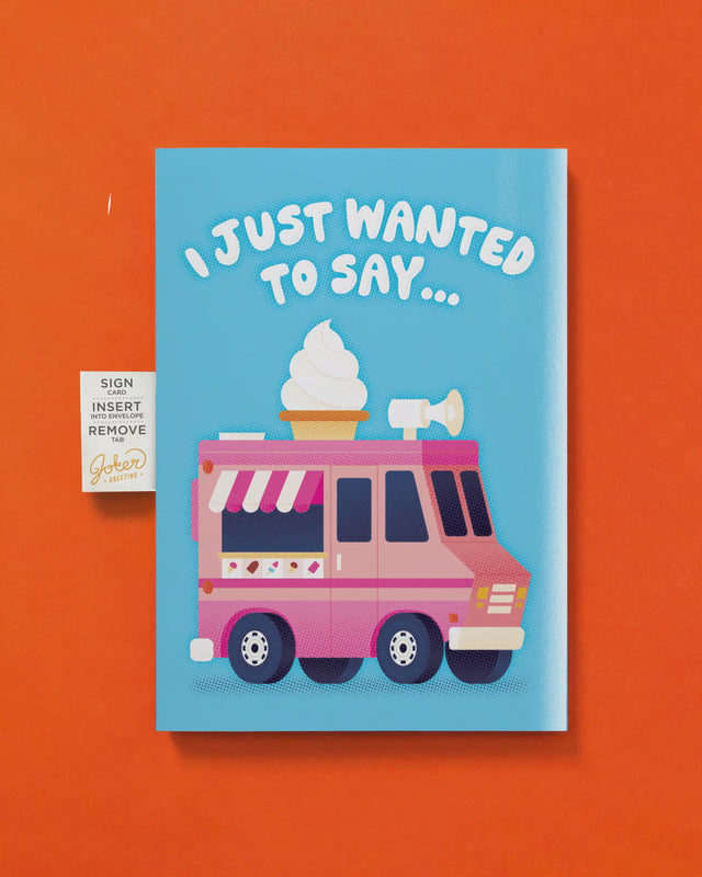 Endless Thank You Ice Cream Truck Card with Glitter