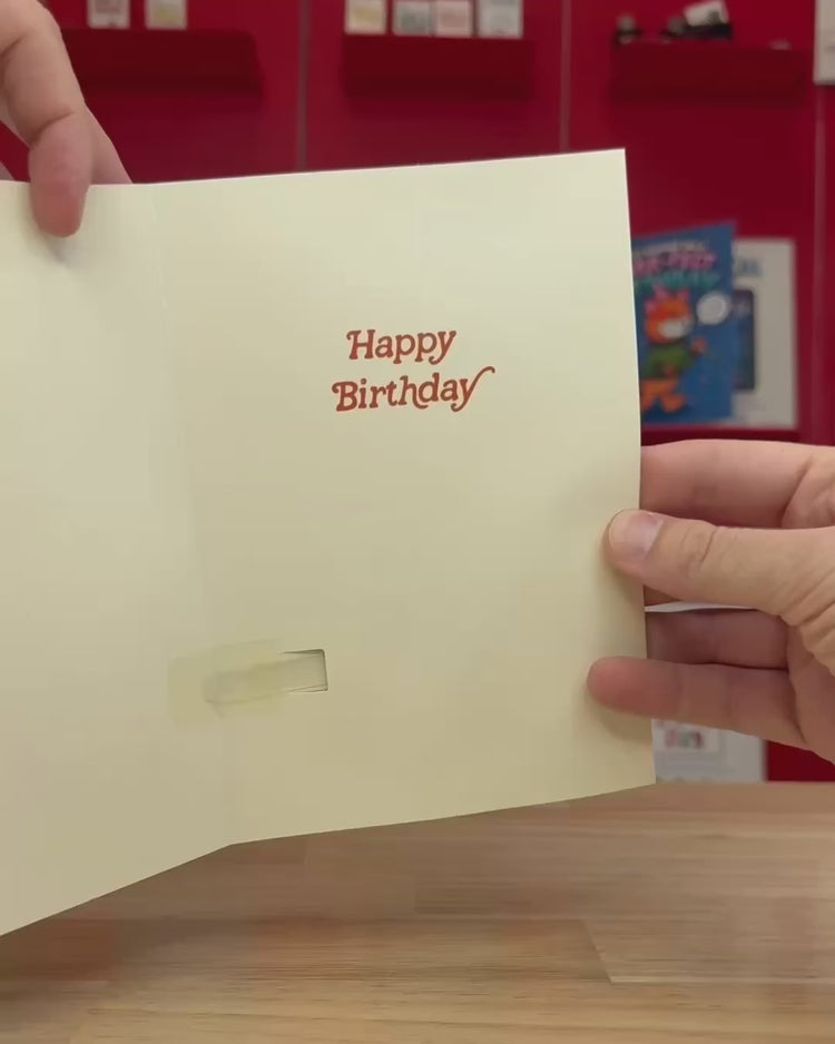 Endless Retro Birthday Card with Glitter