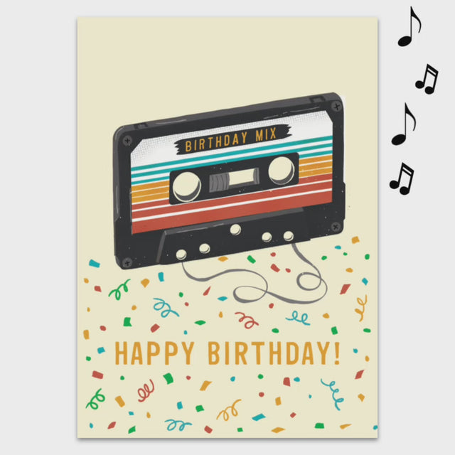 Endless "Never Gonna Give You Up" Birthday Card with Glitter
