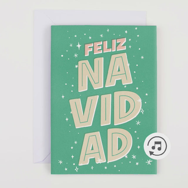 Endless Feliz Navidad Card with Glitter