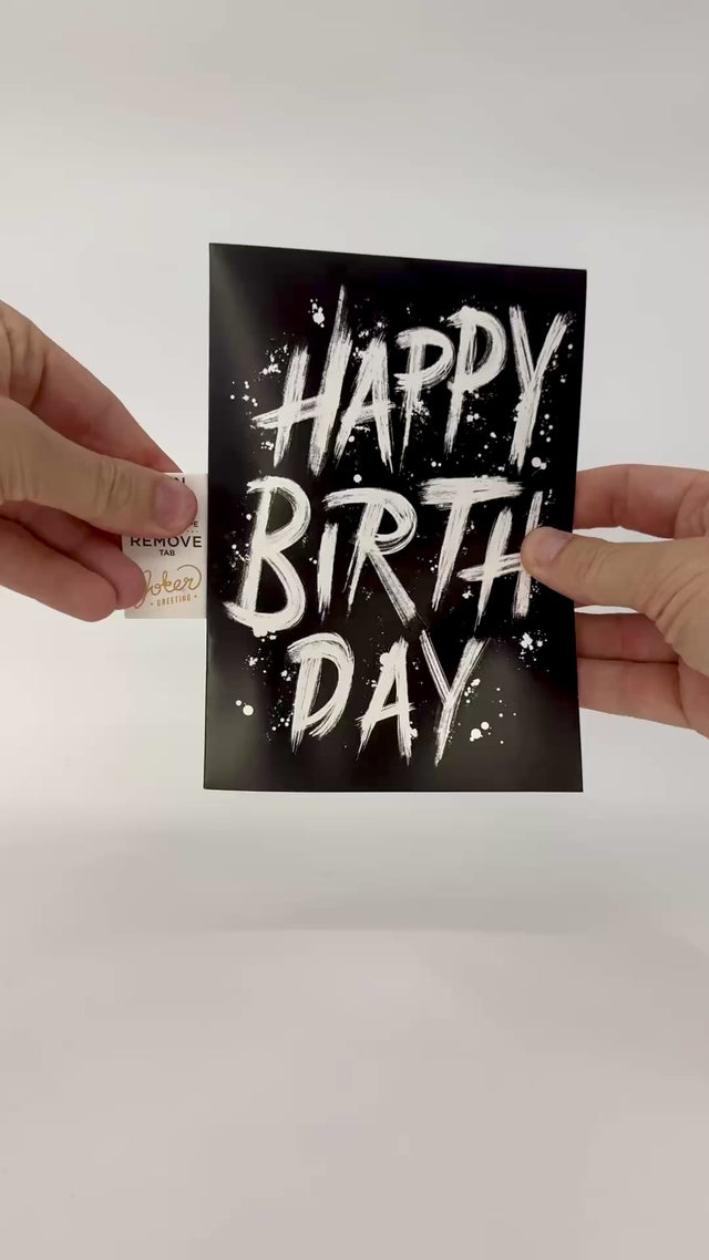 Endless Screamer Birthday Card with Glitter