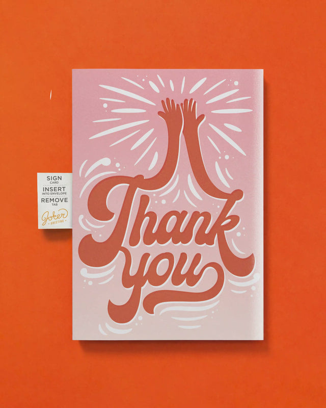 Endless High-Pitched Thank You Card with Glitter