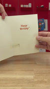 Joker Greeting Retro Birthday Card loops nonstop. Shows how to use the card and prepare. 