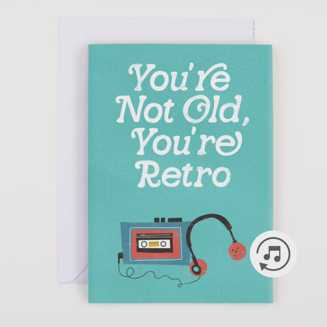 Endless Retro Birthday Card with Glitter