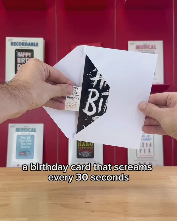 Endless Screamer Birthday Card with Glitter