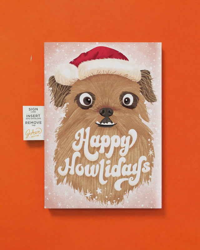 Endless Dog Christmas Card with Glitter