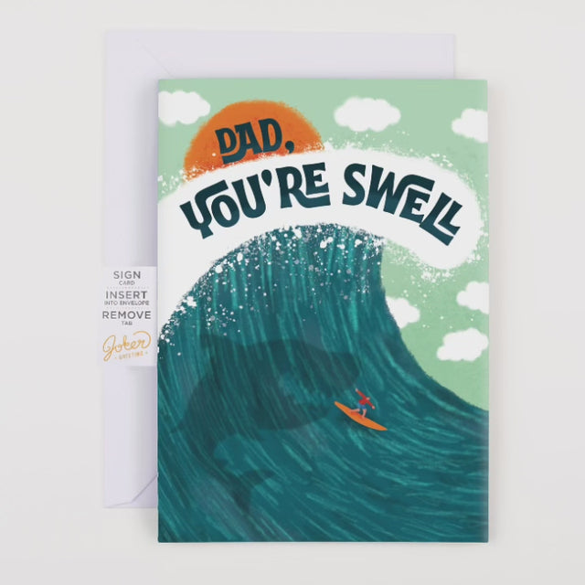 Endless Baby Shark Father's Day Card with Glitter