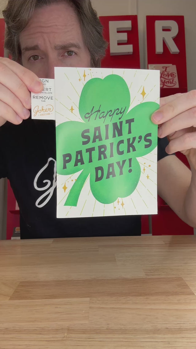 Video showing how the St. Patrick's Day card works and plays the sample song. 
