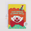Endless Encouragement Clown Card with Glitter