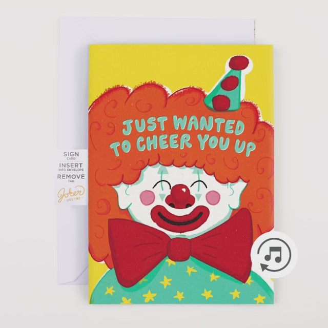 Endless Encouragement Clown Card with Glitter