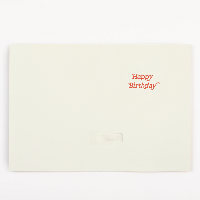 Joker Greeting birthday card interior showing Happy Birthday message with simple clean design for personalization