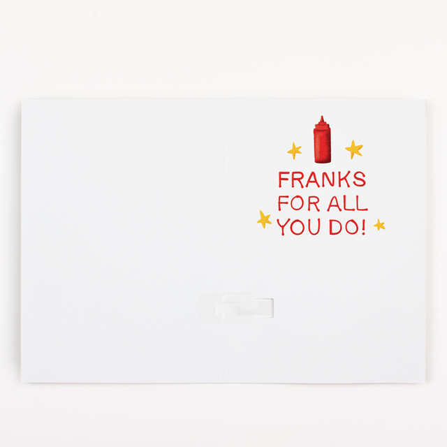 Inside the Father's Day prank greeting card that plays Dad Dad Dad endlessly
