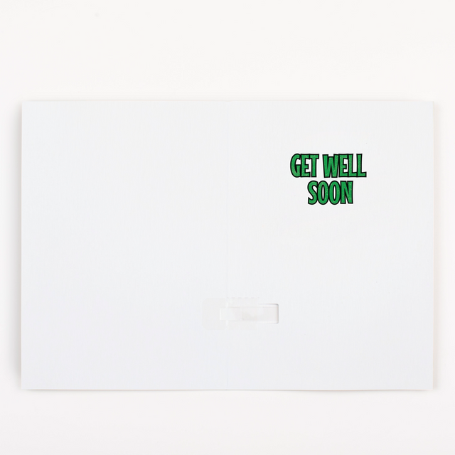 Opened get well soon card
