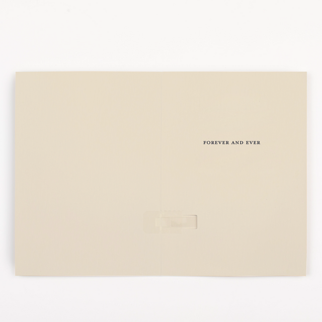 Inside of Joker Greeting endless musical wedding card with Forever and Ever message design